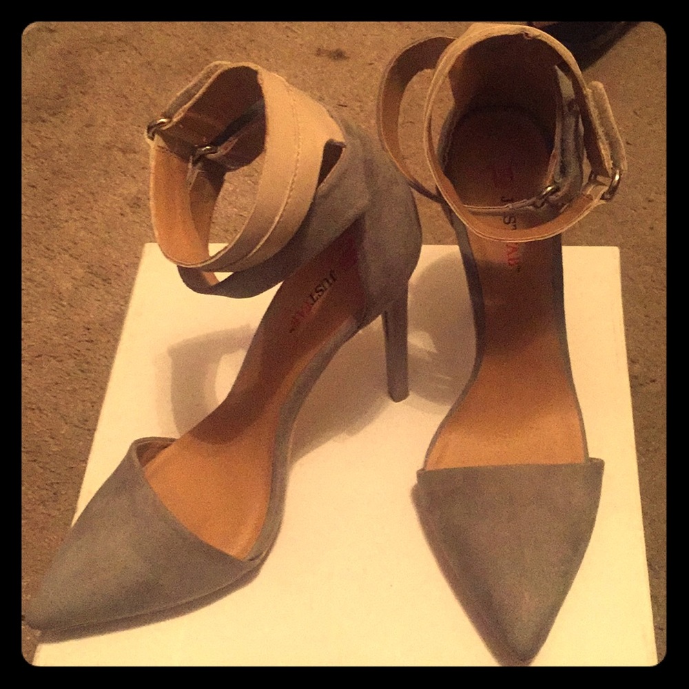 Grey and Nude Stilettos with platform